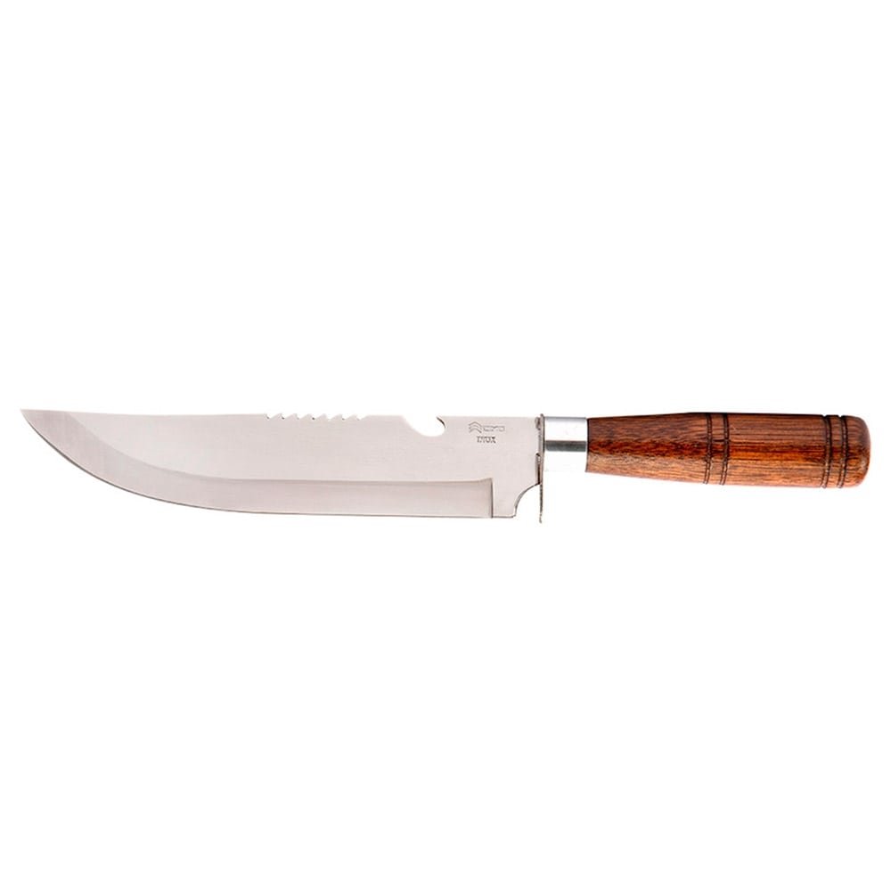 Faca para Churrasco Cimo Inox com Abridor de Garrafa Cabo Madeira e Aluminio
