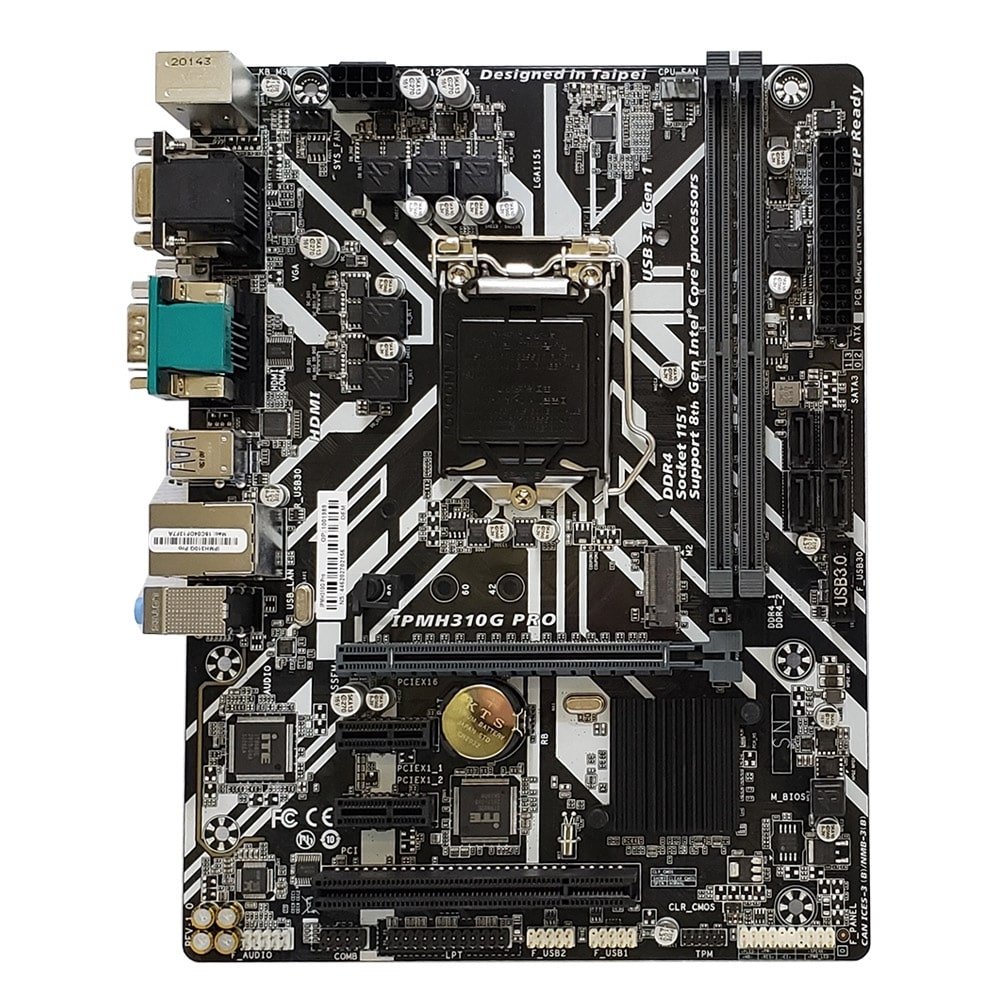 Placa Mãe PCWARE IPMH310G Processador Intel Chipet H310, DDR4, 32GB, 2133MHZ