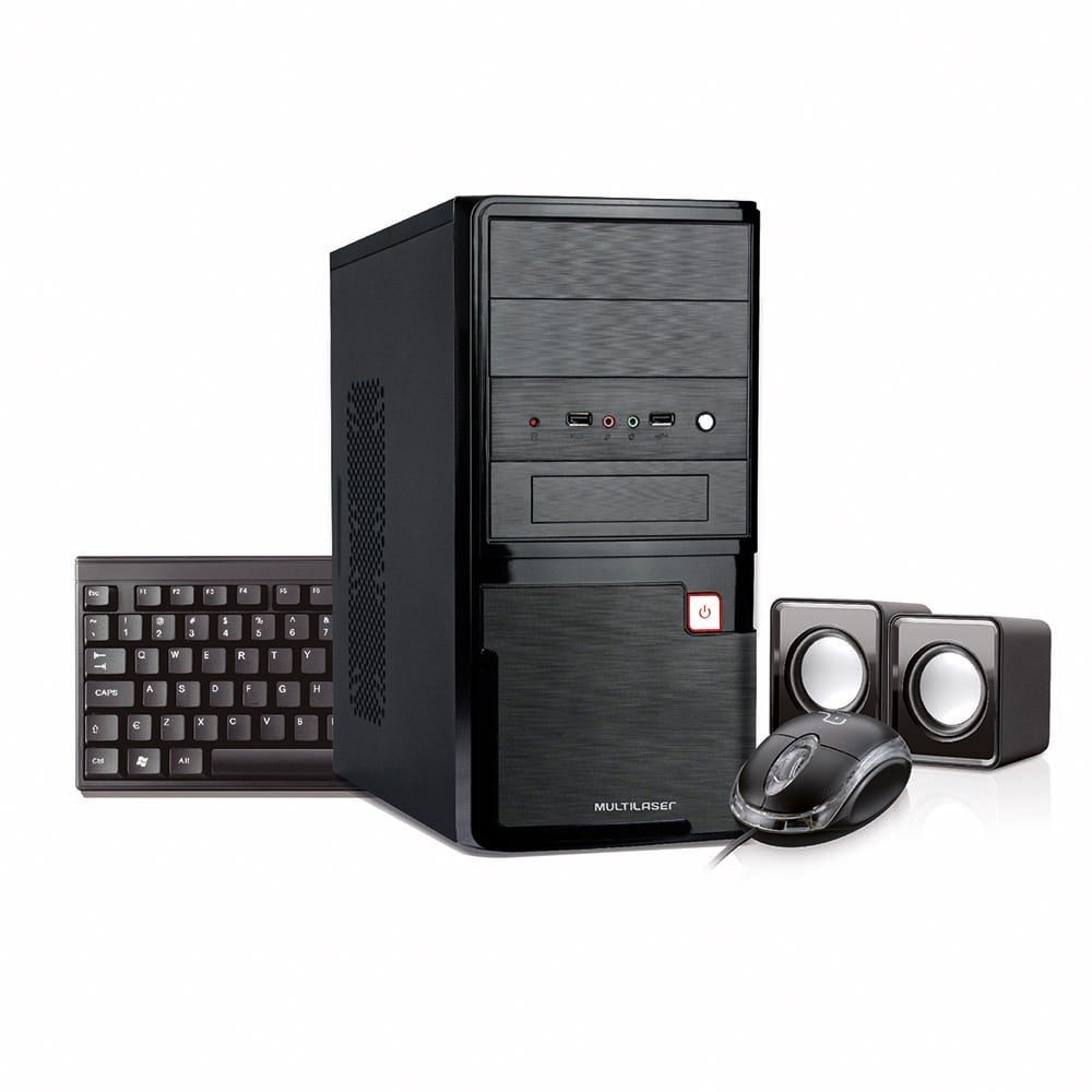Computador Desktop Multilaser DT024 Intel Celeron J1800, 500GB, 4GB RAM, Sem Monitor, Preto Linux