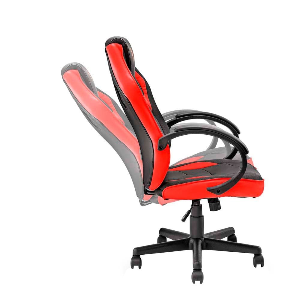 Cadeira Gamer Warrior GA162 Encosto com Inclinação Preto/Vermelho