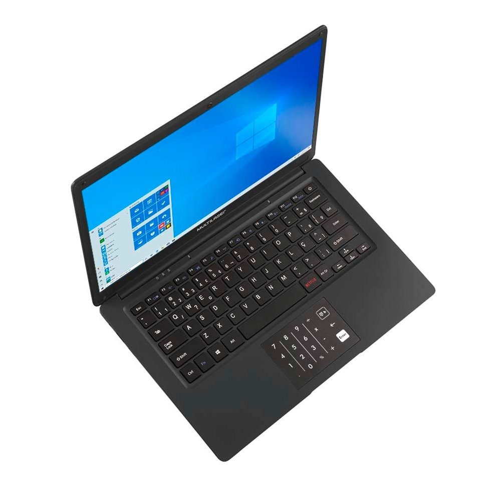 Notebook Multilaser PC310, Intel Pentium QuadCore, 4GB, 64GB , Tela 14", Windows 10, Preto
