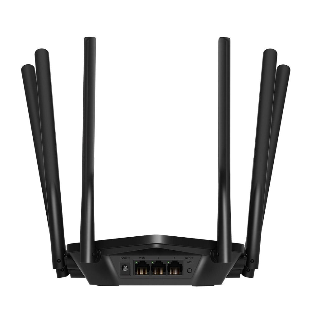 Roteador Wireless Mercusys MR50G, 1900Mbps, 3 Portas Full Gigabit, 2 Portas LAN , 6 Antenas, Preto