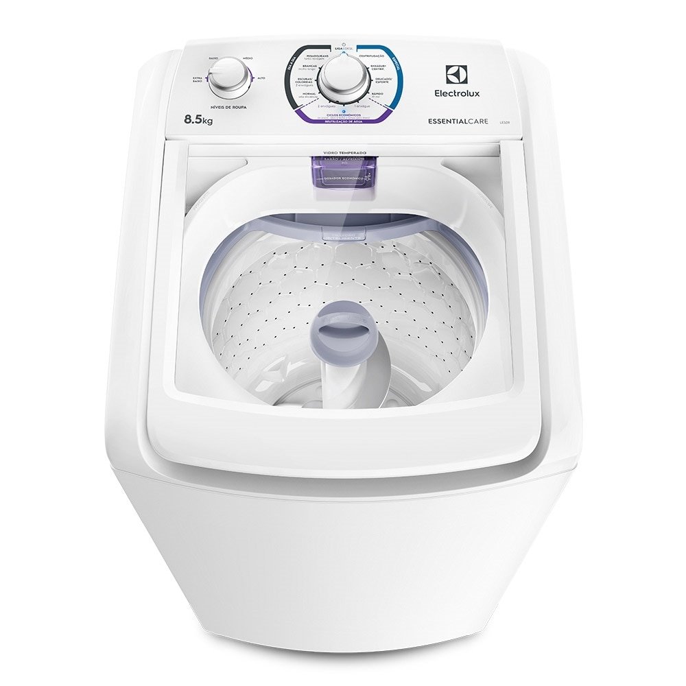 Máquina de Lavar Roupas 8,5Kg Electrolux LES09 | Essencial Care, Branca, 220V
