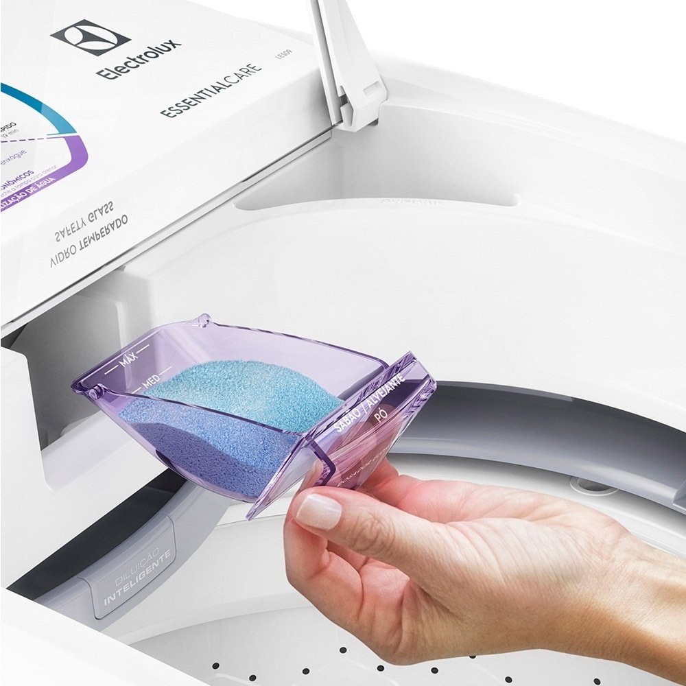 Máquina de Lavar Roupas 8,5Kg, Electrolux, LES09, Essencial Care, Branca, 110V