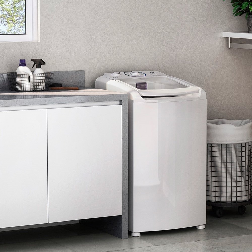 Máquina de Lavar Roupas 8,5Kg, Electrolux, LES09, Essencial Care, Branca, 110V