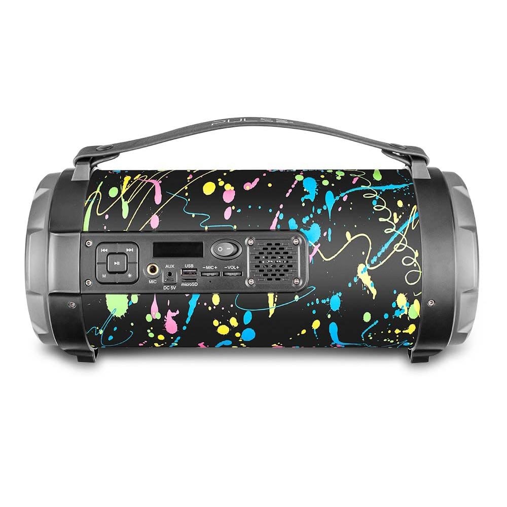 Caixa de Som Amplificada Pulse SP362 Pulse Bazooka Paint Blast II, Entrada AUX, P10/BT/USB/Micro SD, Bluetooth, 120W RMS