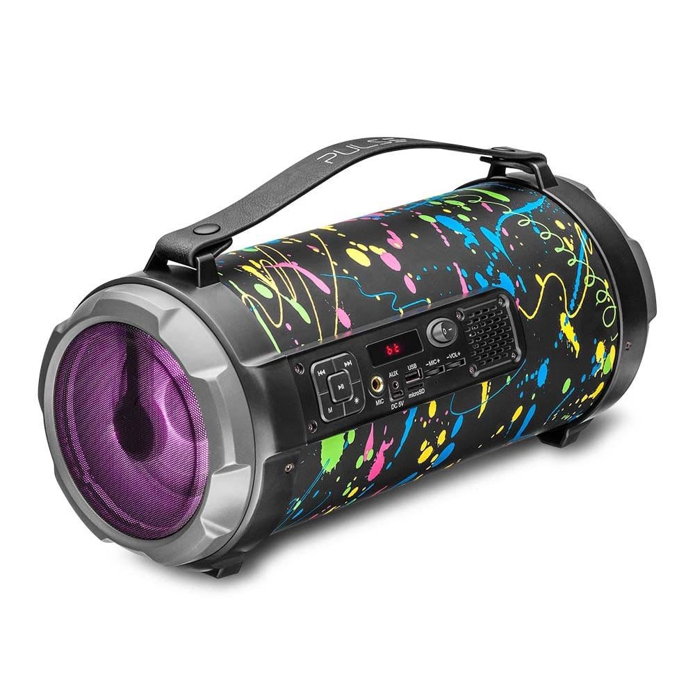 Caixa de Som Amplificada Pulse SP362 Pulse Bazooka Paint Blast II, Entrada AUX, P10/BT/USB/Micro SD, Bluetooth, 120W RMS