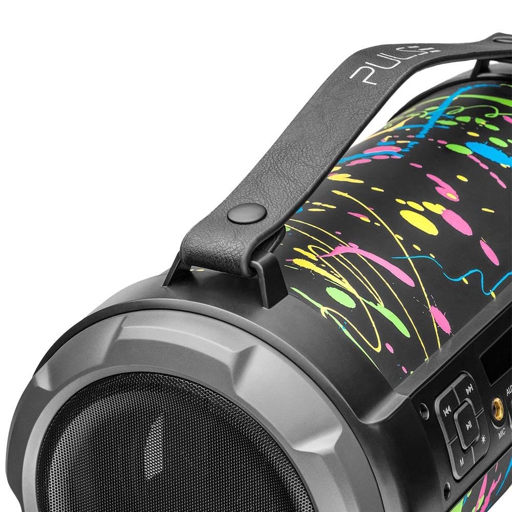 Caixa de Som Amplificada Pulse SP362 Pulse Bazooka Paint Blast II, Entrada AUX, P10/BT/USB/Micro SD, Bluetooth, 120W RMS