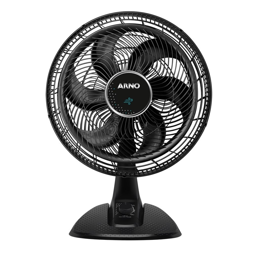 Ventilador de Mesa Arno VD40 Ultra Silence Force, 40 cm, 3 Velocidades, 6 Pas, Preto, 220V