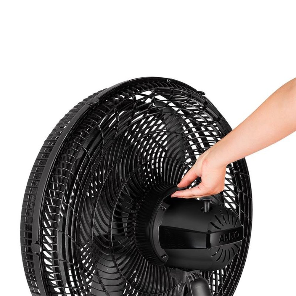 Ventilador de Parede Arno VD51 Ultra Silence Force, 50cm, 3 Velocidades Preto 220V