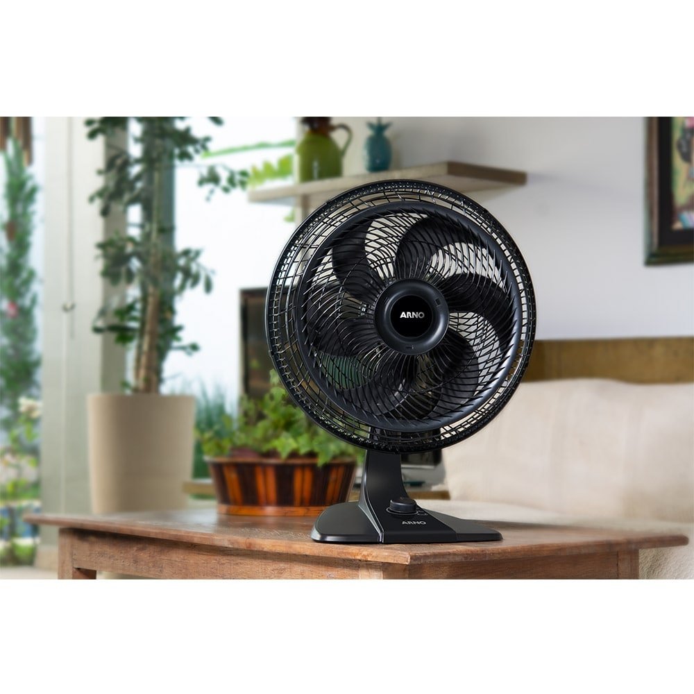 Ventilador de Mesa Arno VF49 Turbo Force, 40cm, 3 Velocidades, Preto 220V