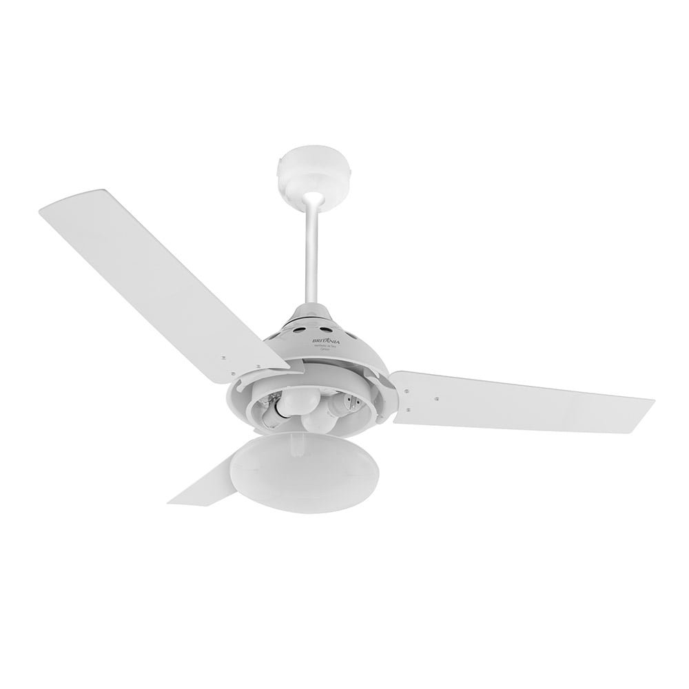 Ventilador de Teto Britânia Cancum BVT01B, 3 Velocidades, Branco, 110V