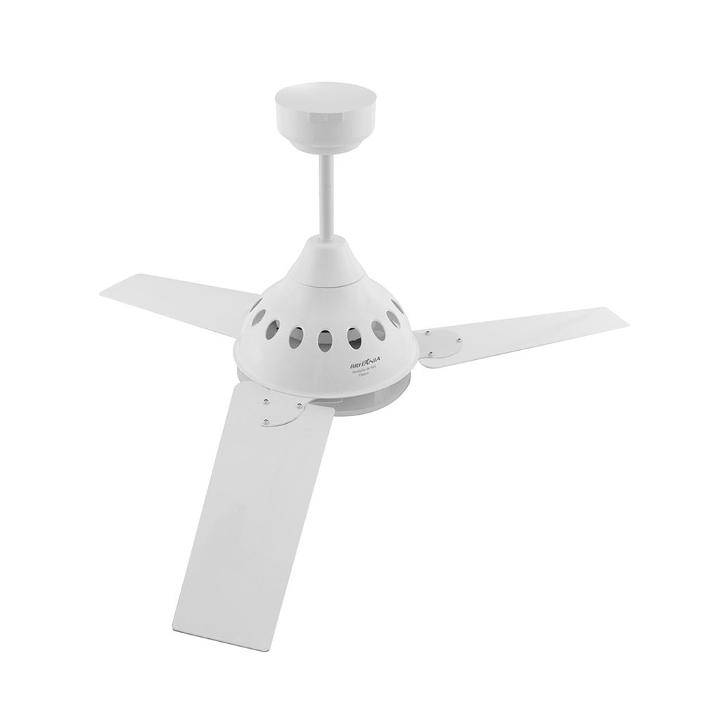 Ventilador de Teto Britânia Cancum BVT01B, 3 Velocidades, Branco, 110V