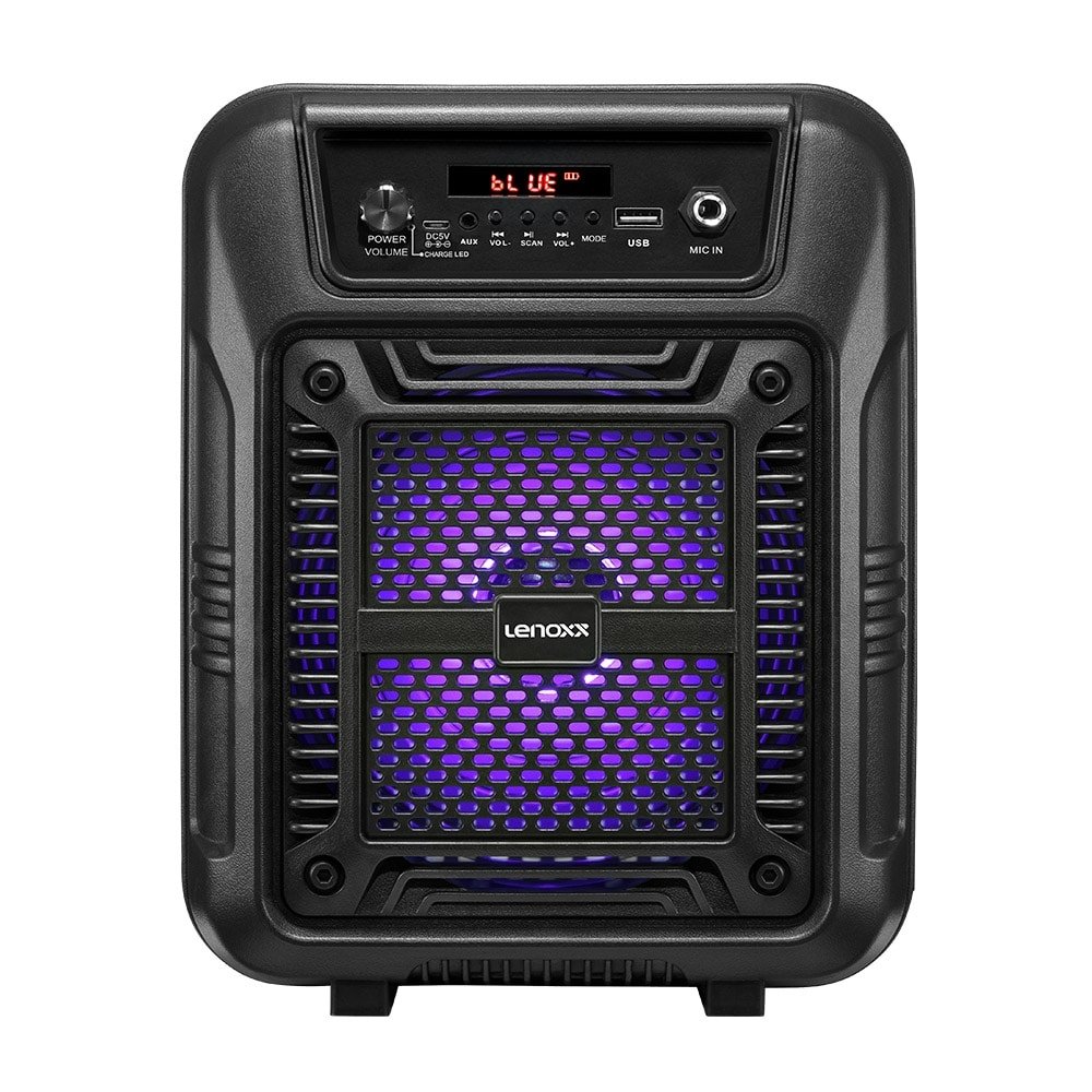 Caixa Amplificada Lenoxx CA60 Bateria, Bluetooth, Entrada Auxiliar, Usb, 80W, Bivolt
