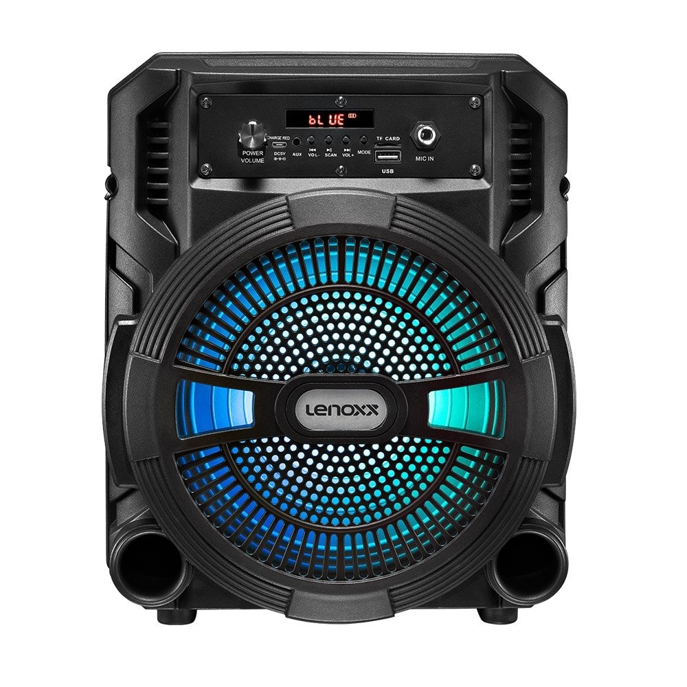 Caixa Amplificada Lenoxx CA80, Bateria, Bluetooth, Entrada Auxiliar, Sd/Usb, 120W, Bivolt