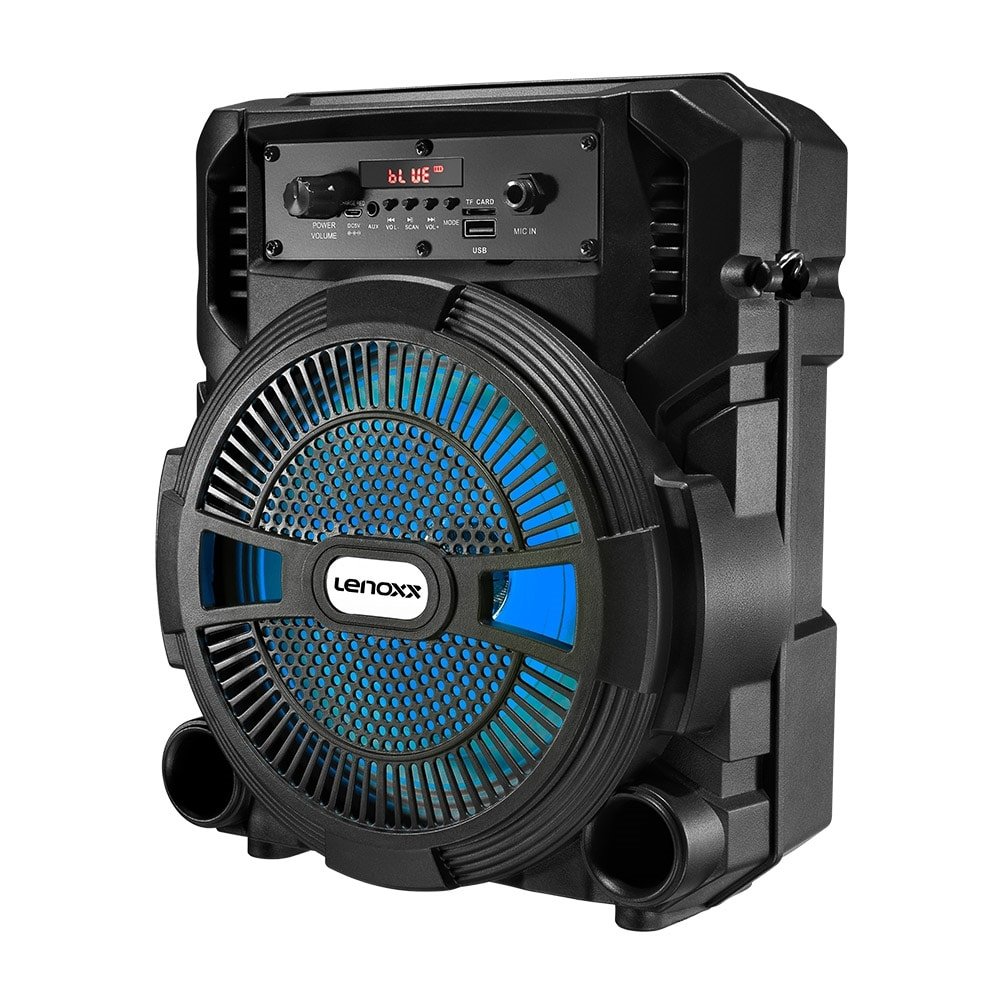 Caixa Amplificada Lenoxx CA80, Bateria, Bluetooth, Entrada Auxiliar, Sd/Usb, 120W, Bivolt