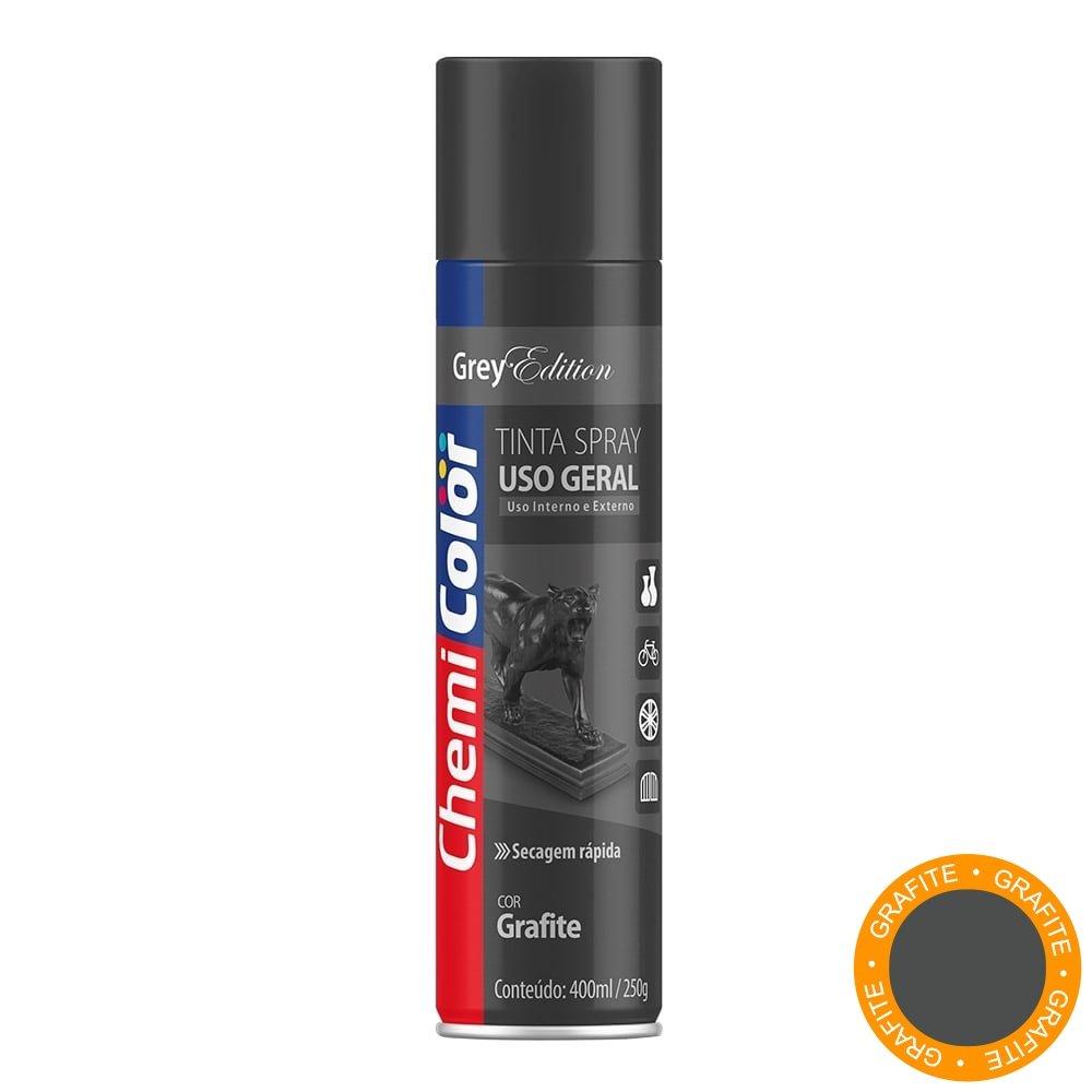 Tinta Spray Chemicolor Uso Geral Grafite 400ml