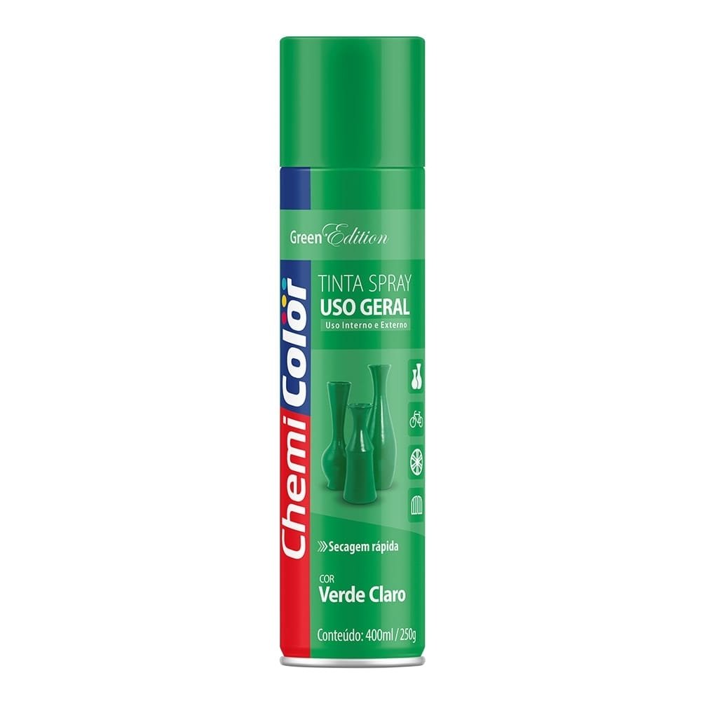 Tinta Spray Uso Geral Verde Claro 400ml - Chemicolor