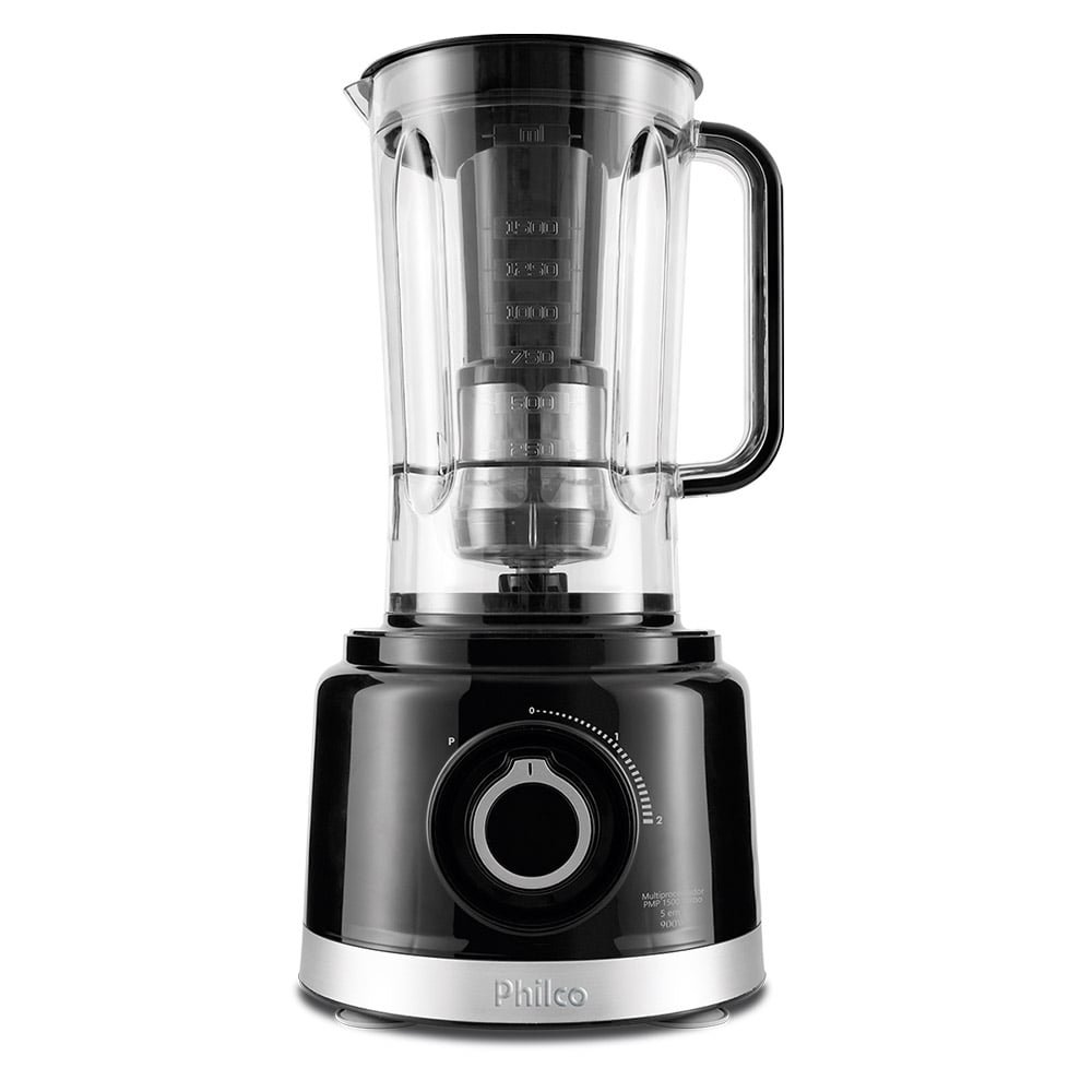 Multiprocessador Philco PMP1500P 900W, 2 Velocidades + Pulsar, Preto, 110V