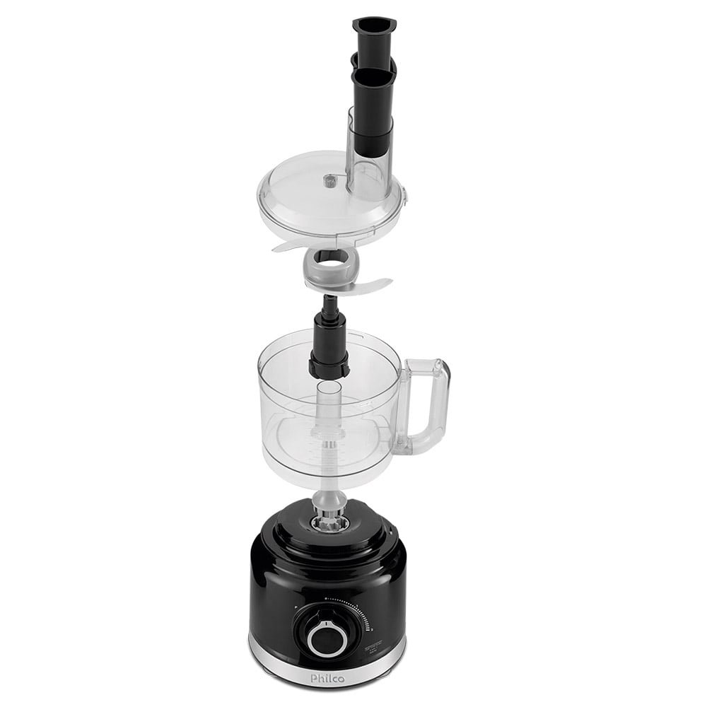 Multiprocessador Philco PMP1500P 900W, 2 Velocidades + Pulsar, Preto, 110V