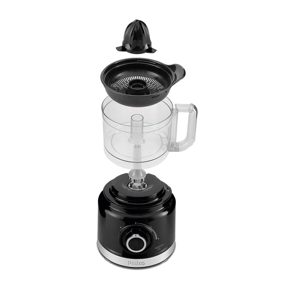 Multiprocessador Philco PMP1500P 900W, 2 Velocidades + Pulsar, Preto, 110V