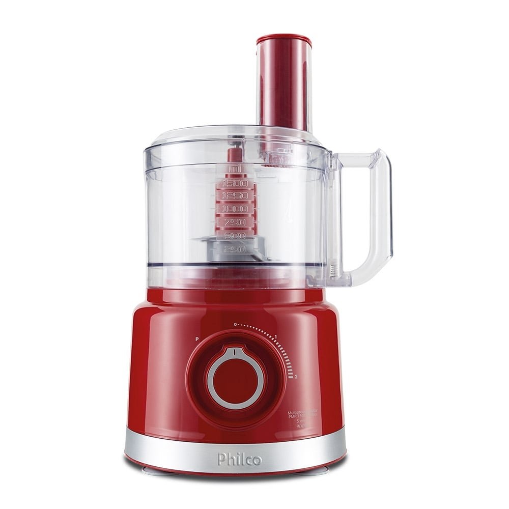 Multiprocessador Philco PMP1500V 900W, 2 Velocidades + Pulsar, Vermelho, 220V