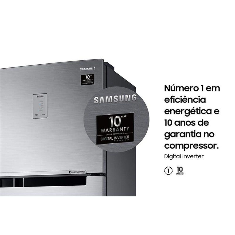Geladeira/Refrigerador Samsung 385 Litros Evolution RT38, com PowerVolt, Frost Free, Inverter, Duplex, Inox Look, Bivolt