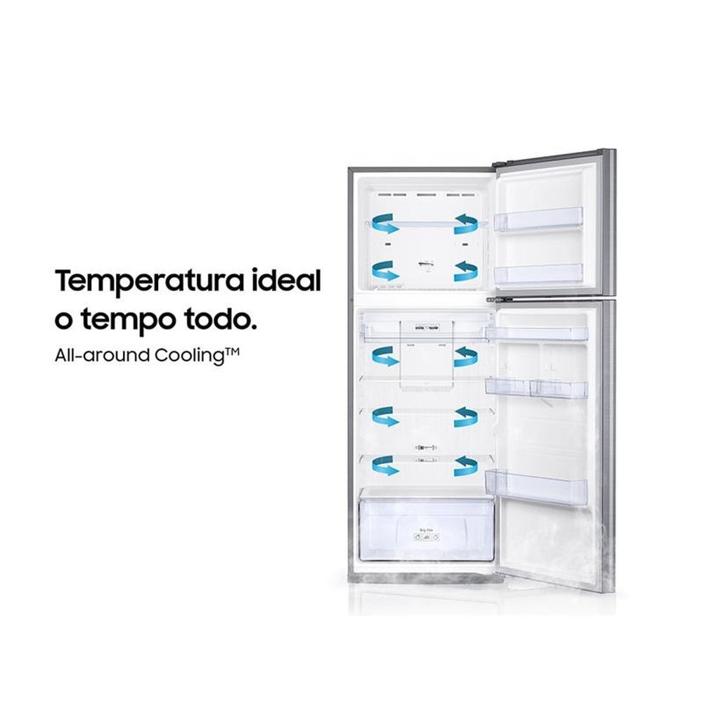 Geladeira/Refrigerador Samsung 385 Litros Evolution RT38, com PowerVolt, Frost Free, Inverter, Duplex, Inox Look, Bivolt