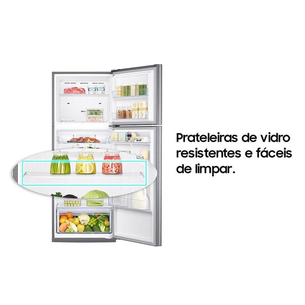 Geladeira/Refrigerador Samsung 385 Litros Evolution RT38, com PowerVolt, Frost Free, Inverter, Duplex, Inox Look, Bivolt