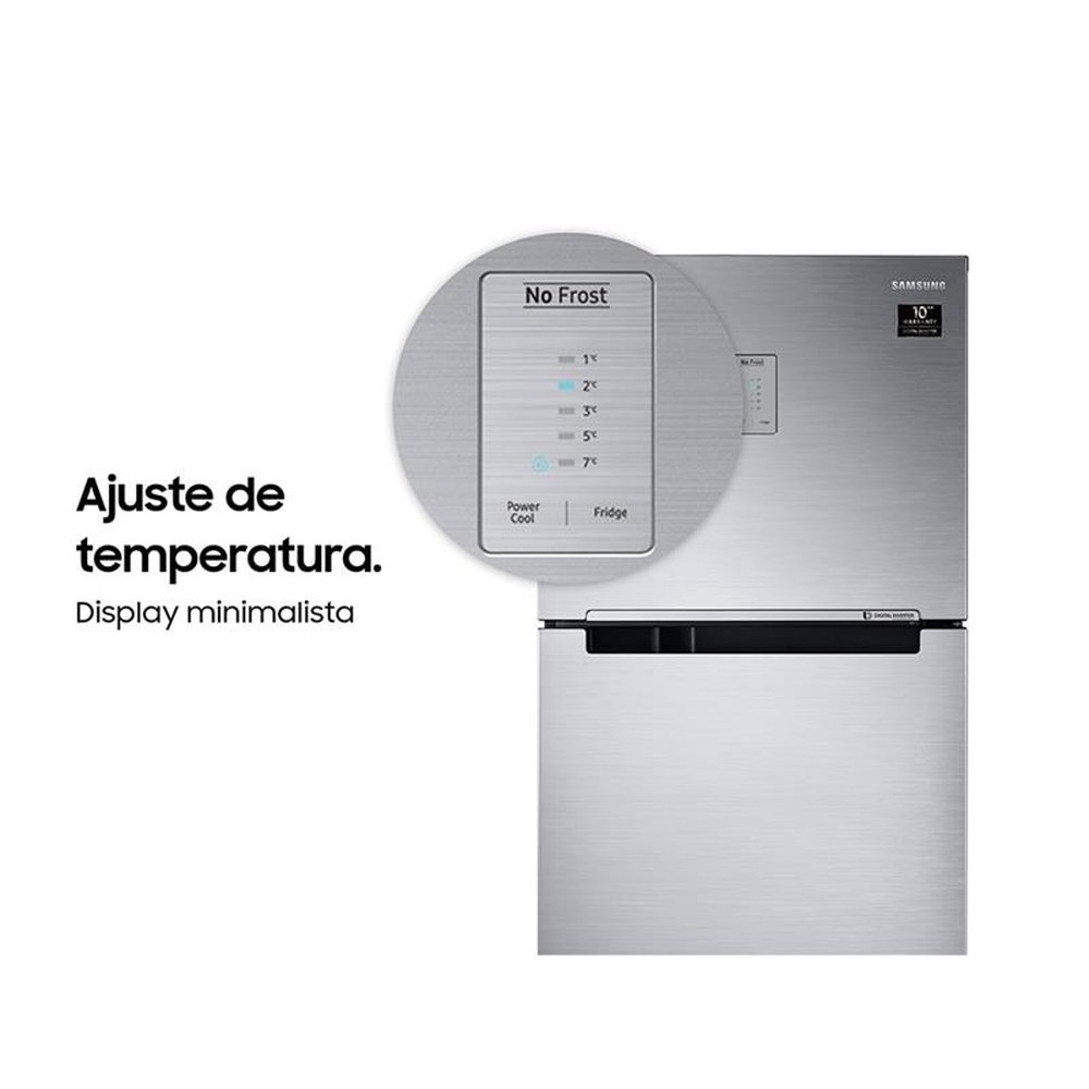 Geladeira/Refrigerador Samsung 385 Litros Evolution RT38, com PowerVolt, Frost Free, Inverter, Duplex, Inox Look, Bivolt