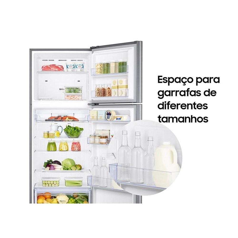 Geladeira/Refrigerador Samsung 385 Litros Evolution RT38, com PowerVolt, Frost Free, Inverter, Duplex, Inox Look, Bivolt