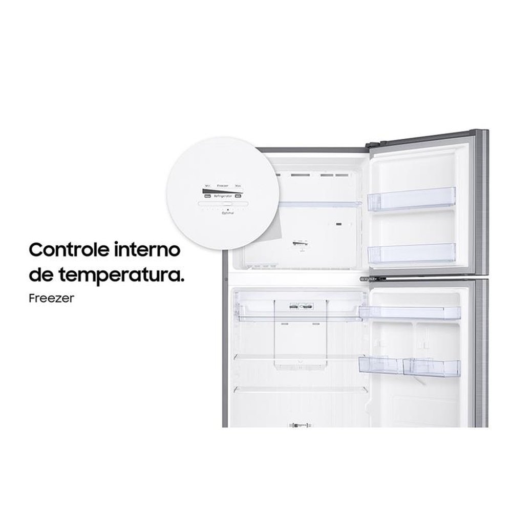 Geladeira/Refrigerador Samsung 385 Litros Evolution RT38, com PowerVolt, Frost Free, Inverter, Duplex, Inox Look, Bivolt