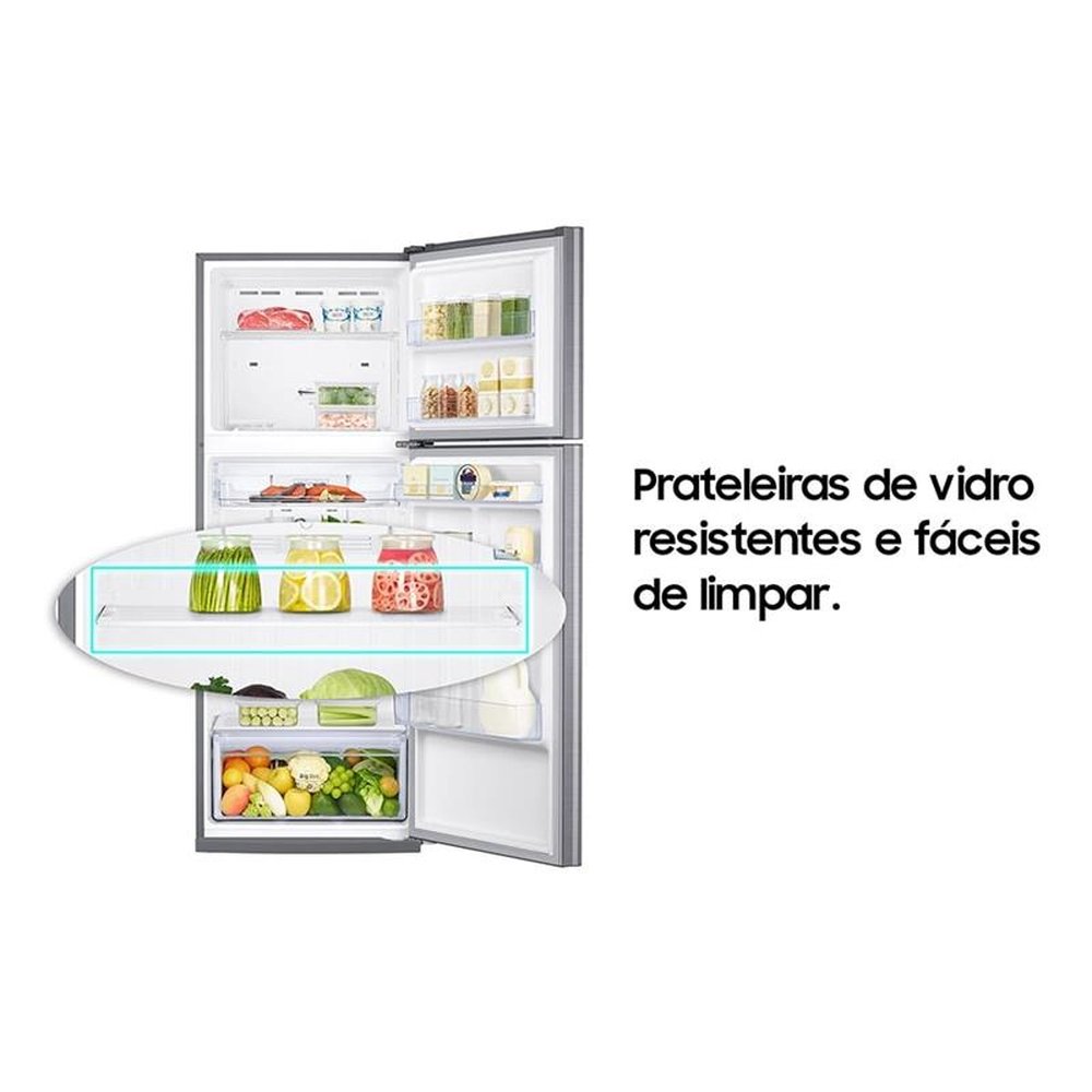 Geladeira/Refrigerador Samsung 385 Litros Evolution RT38, com PowerVolt, Frost Free, Inverter, Duplex, Inox Look, Bivolt