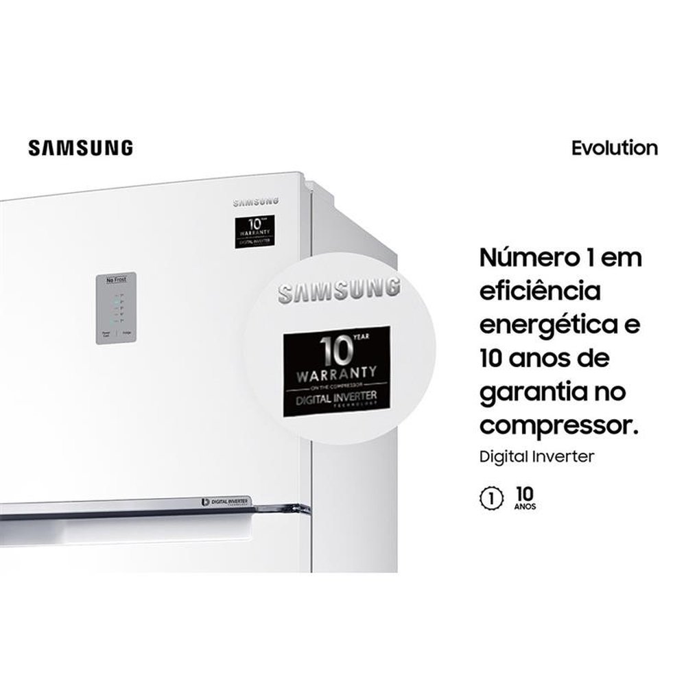 Geladeira/Refrigerador Samsung 460 Litros Evolution RT46, com PowerVolt, Frost Free, Inverter, Duplex, Branco, Bivolt