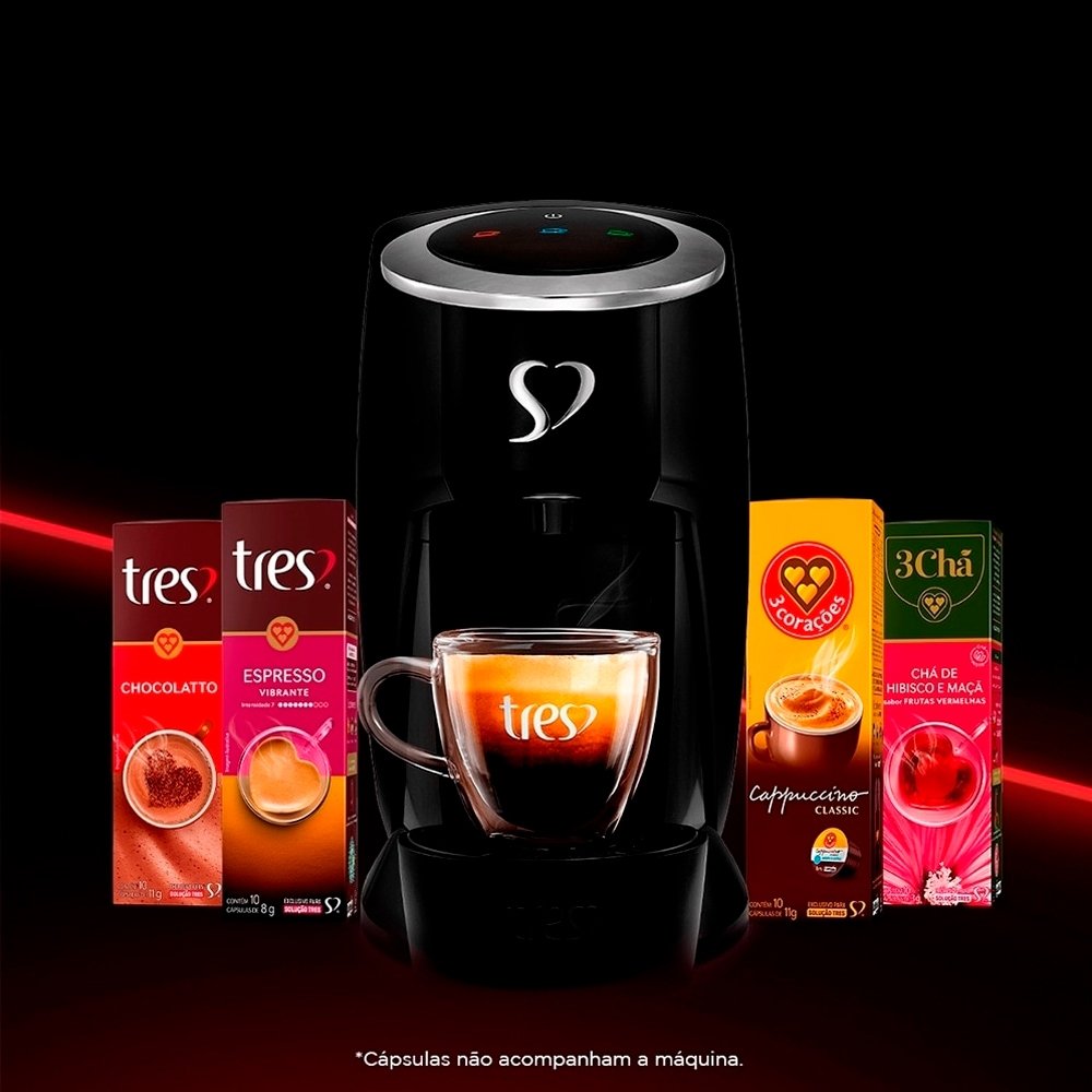 Cafeteira Espresso Três Corações Touch Automática Preto 220V