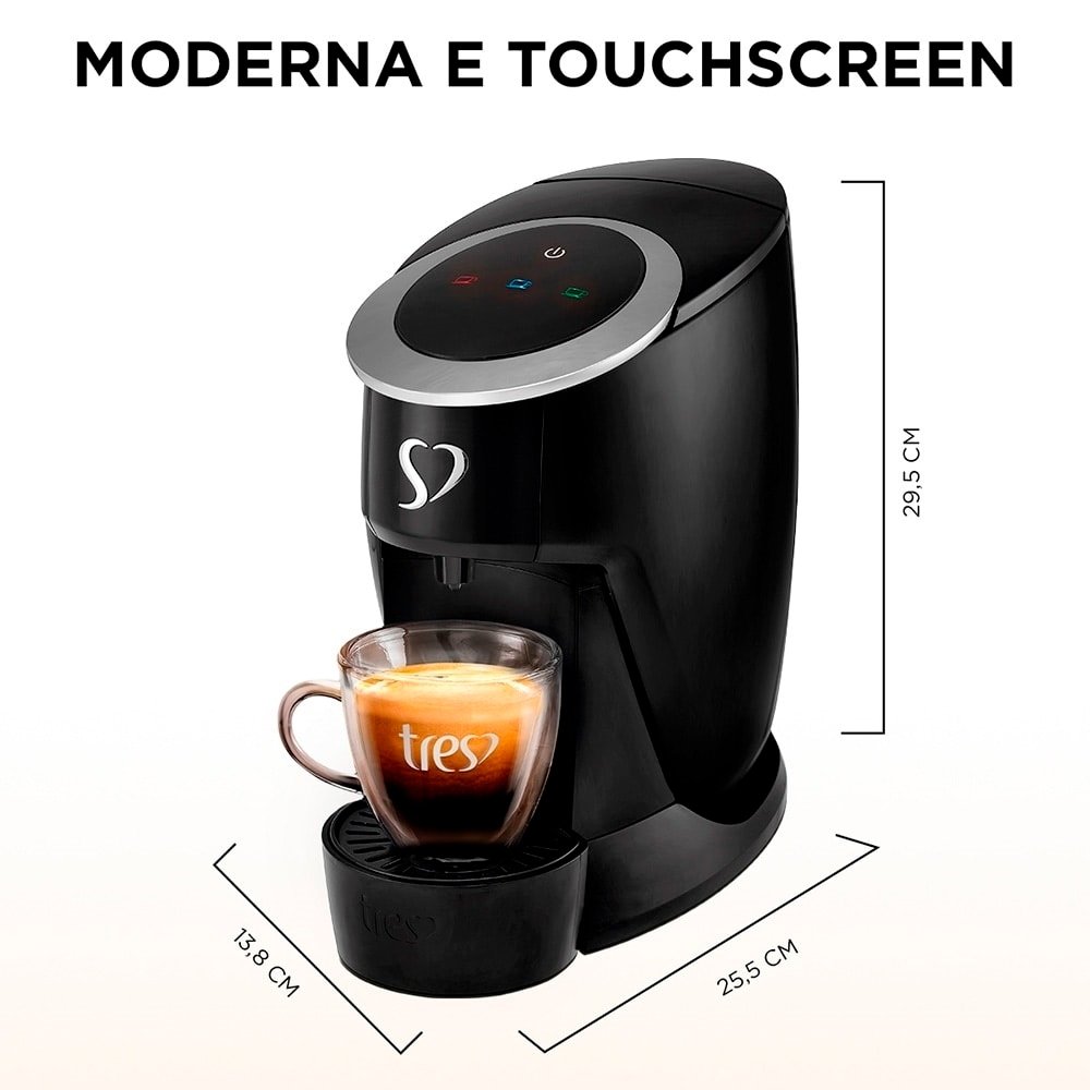 Cafeteira Espresso Três Corações Touch Automática Preto 220V