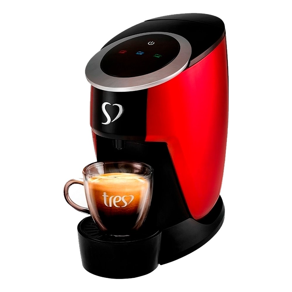 Cafeteira Espresso TRES 3 Corações Touch Automática Vermelho, 110V