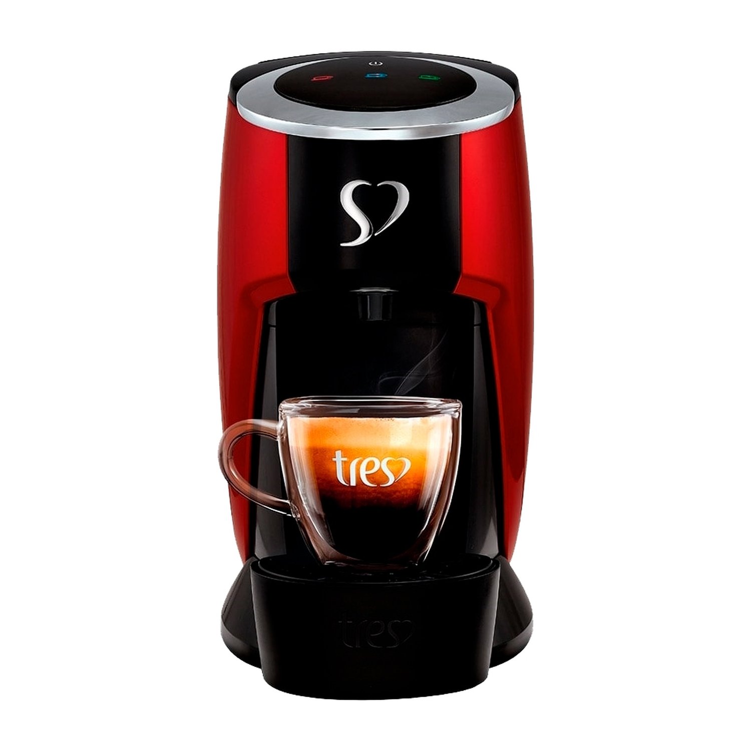 Cafeteira Espresso TRES 3 Corações Touch Automática Vermelho, 110V