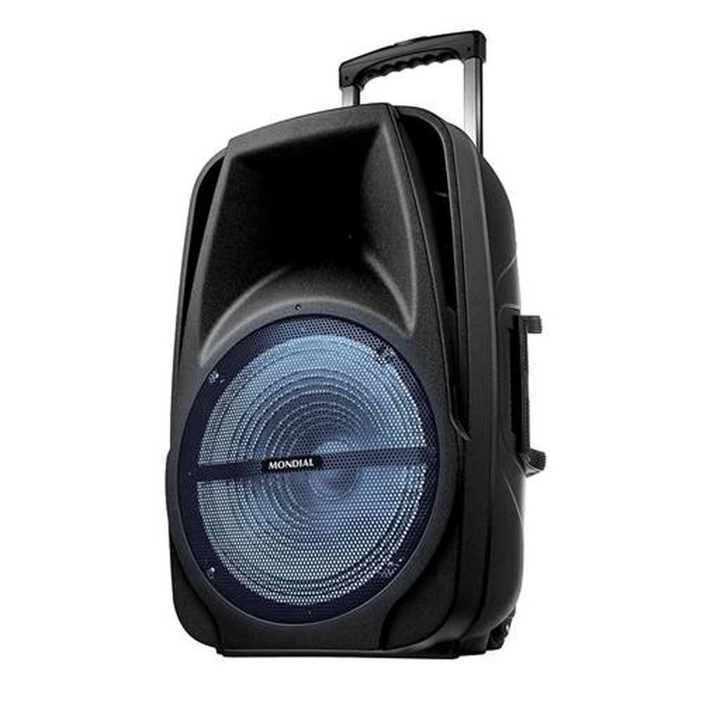 Caixa Amplificada Mondial CM-500, USB, Bluetooth, FM, Bateria Recarregável, 500W, Bivolt