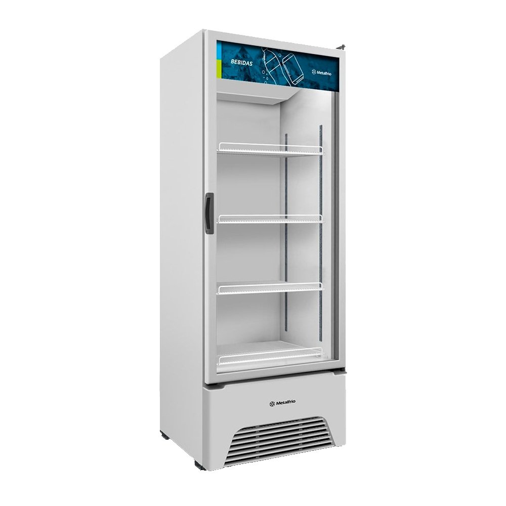 Refrigerador Vitrine Metalfrio 572 Litros VB52AH - Optima Frost Free, Porta de Vidro, Branco, 110V