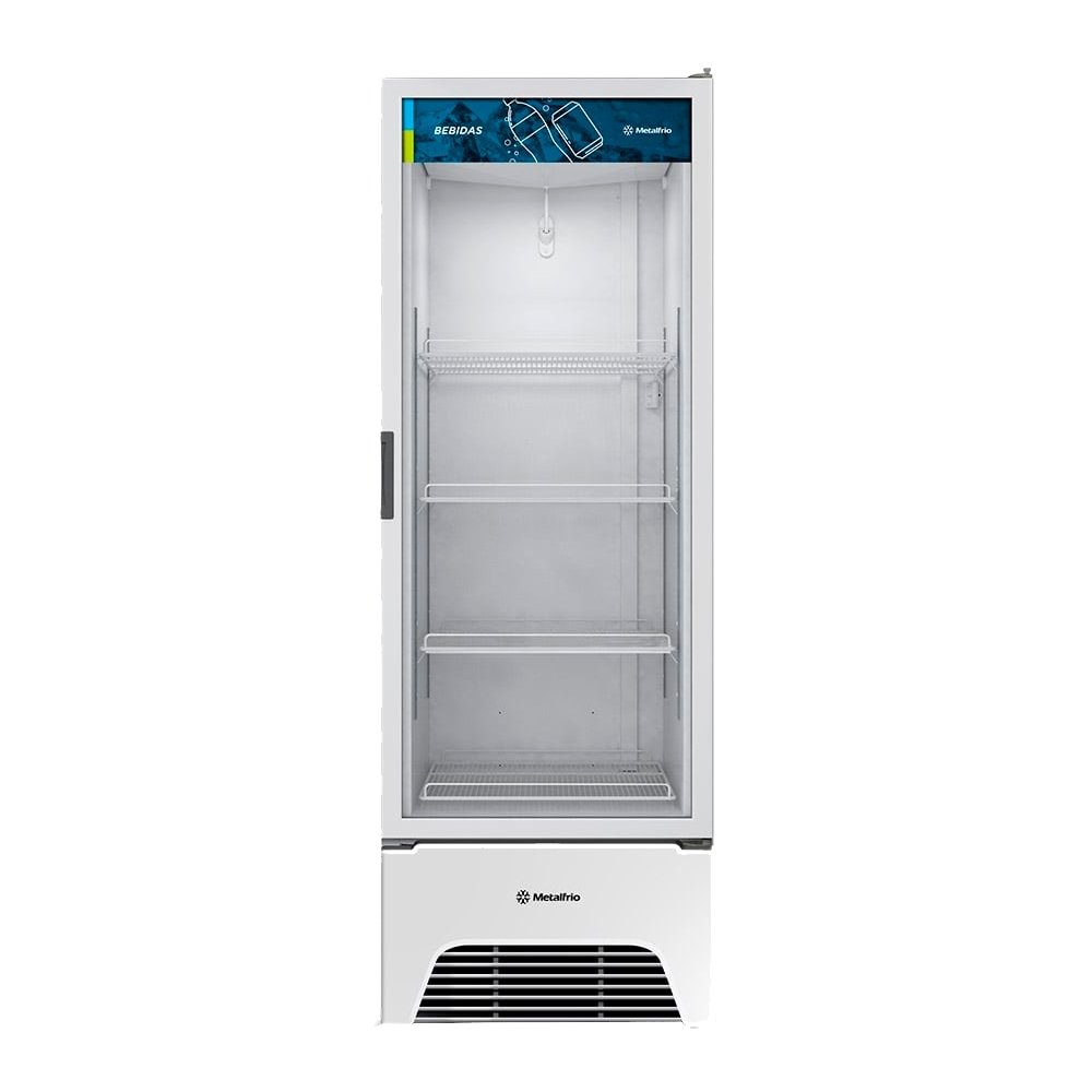 Refrigerador Vitrine Metalfrio 572 Litros VB52AH - Optima Frost Free, Porta de Vidro, Branco, 110V