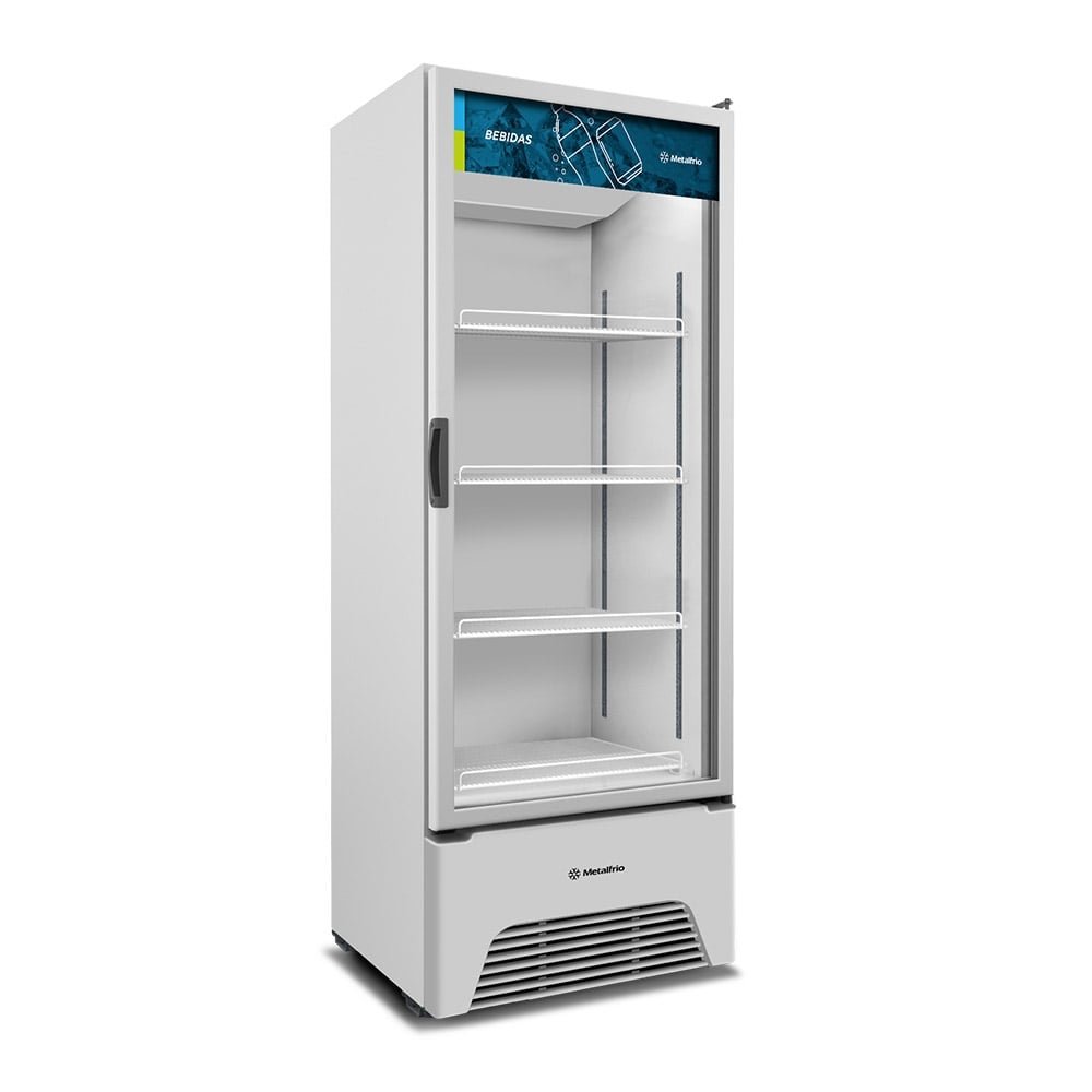 Refrigerador Vitrine Metalfrio 572 Litros VB52AH - Optima Frost Free, Porta de Vidro, Branco, 220V