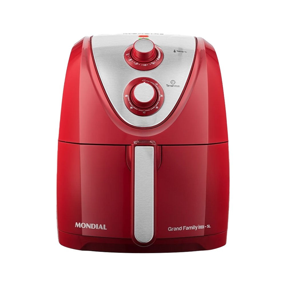 Fritadeira Air Fryer Mondial AFN-50-RI 5 Litros 1900W Vermelho/Inox, 110V
