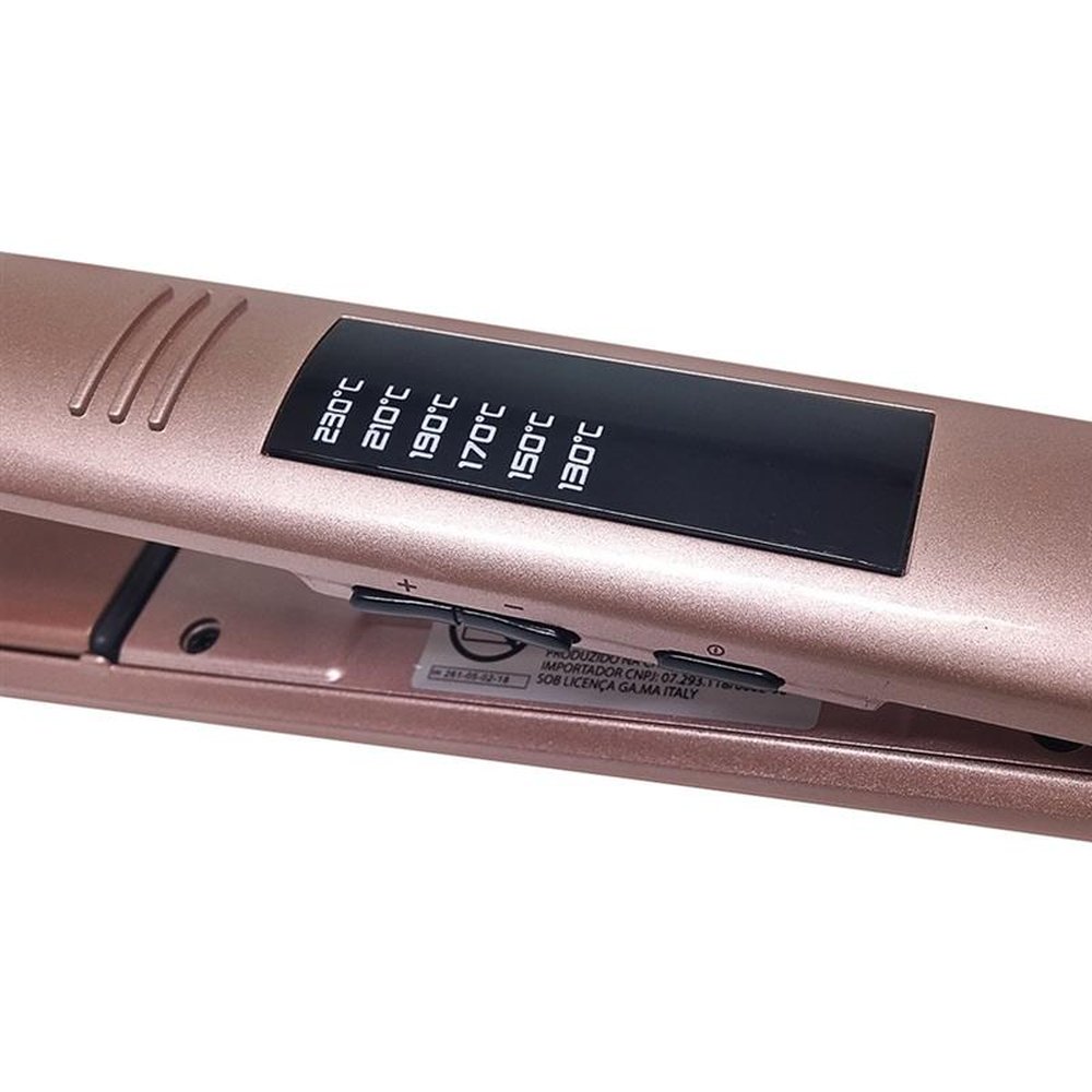 Chapinha/Prancha Gama Elegance LED Keration PRO, 47W, Bege, Bivolt