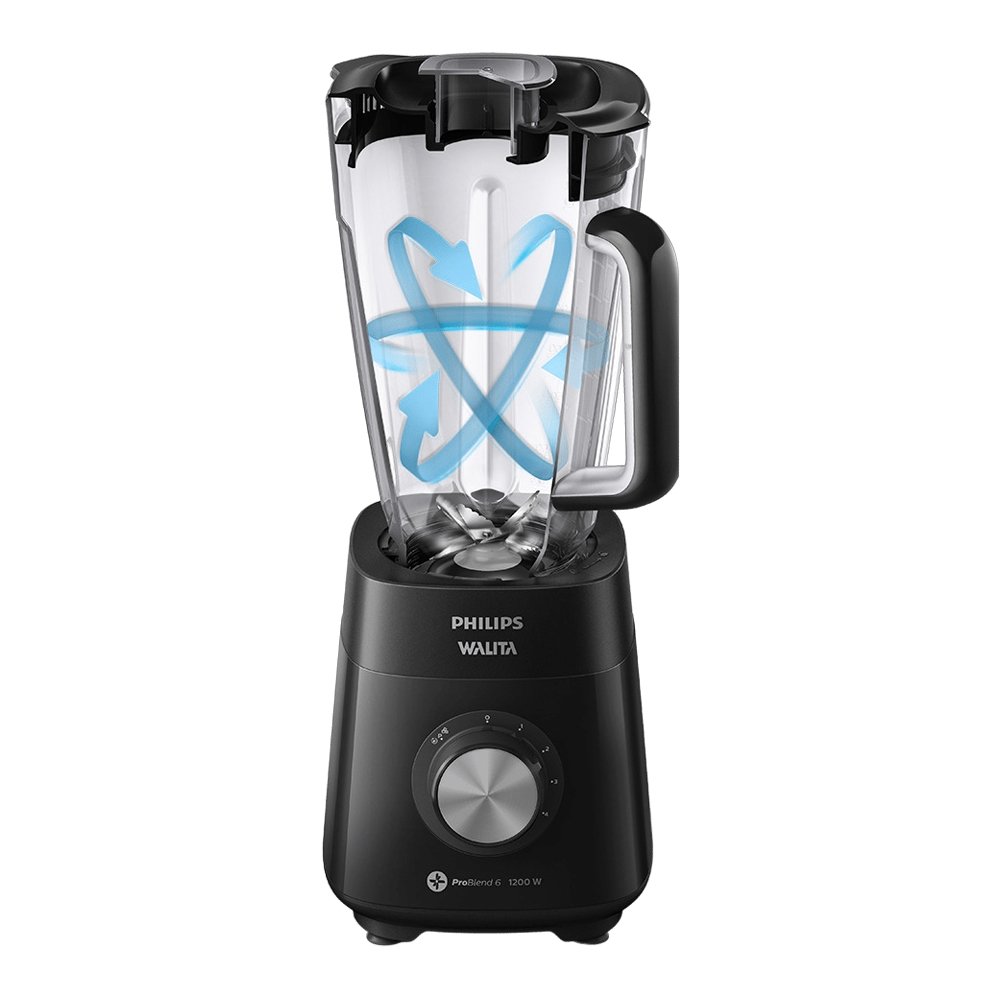 Liquidificador Walita Serie 5000 RI2240/91 - Copo San, 5 Velocidades, 1200W, 3 Litros, Preto, 220V