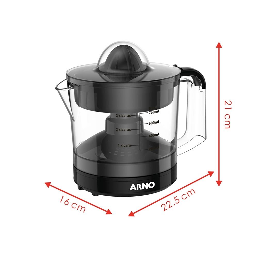 Espremedor de Frutas Arno Express CP31 - 0,75 Litros, 40W, Preto, 220V