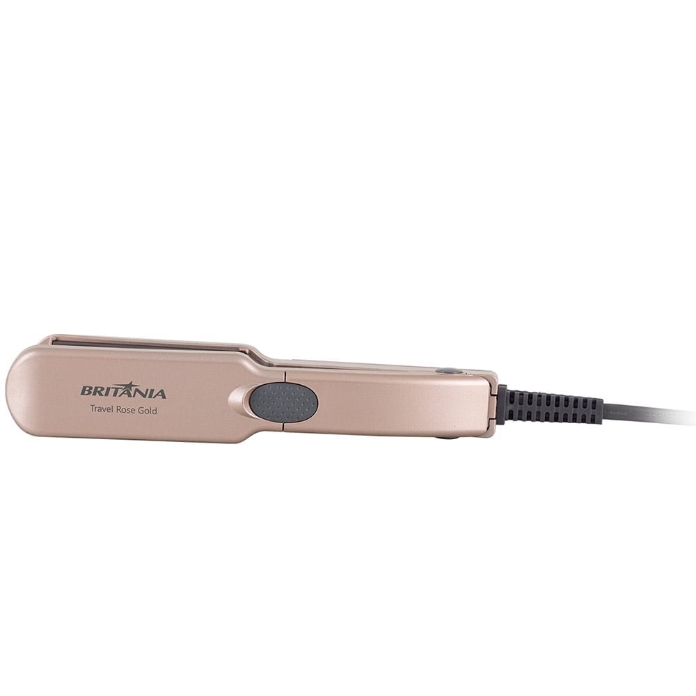 Kit Beleza Britânia Prancha+Secador Travel Rose Gold, Bivolt