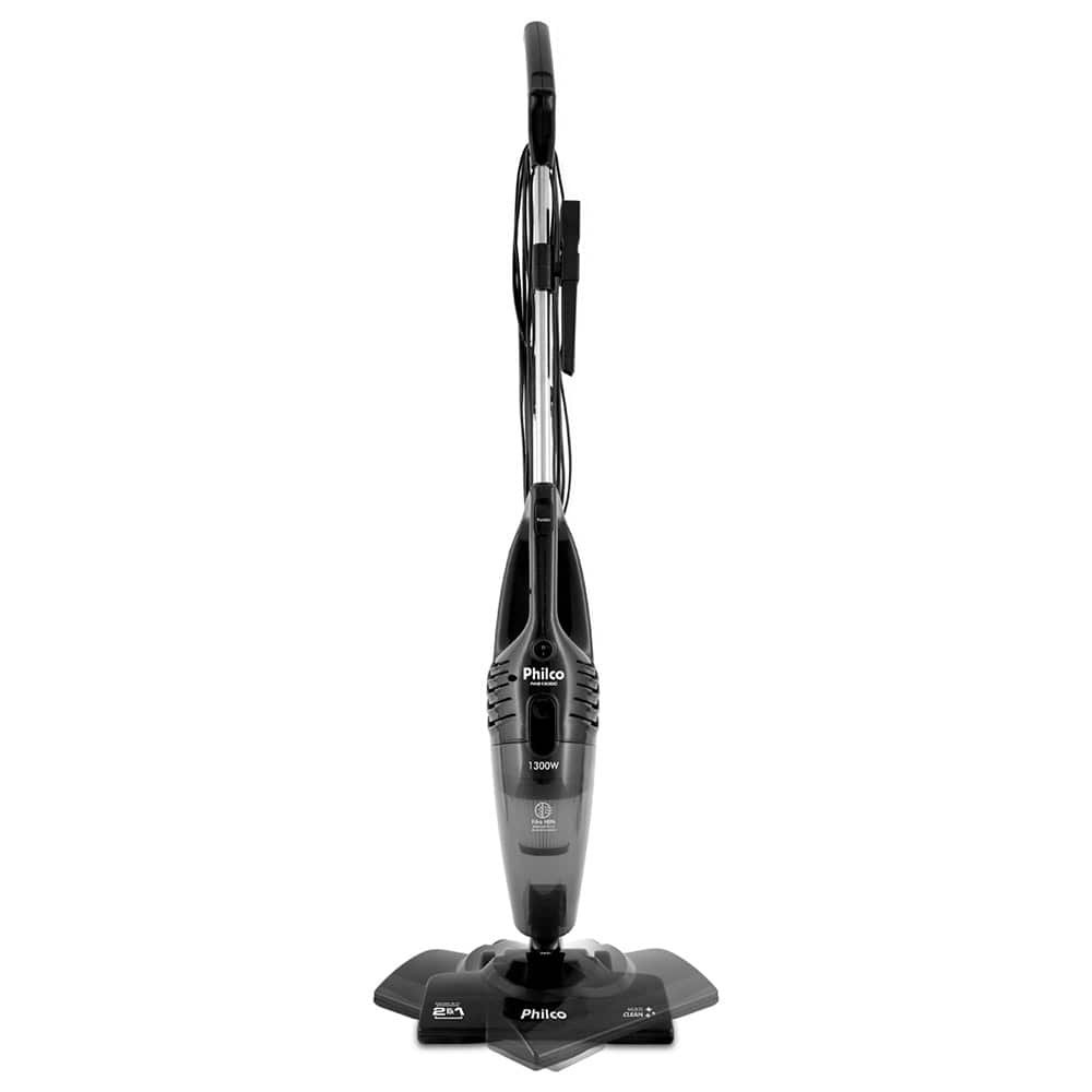Aspirador de Pó Vertical Philco RAPID1300 Multi Clean - 650ml, 1300W, Preto, 220V
