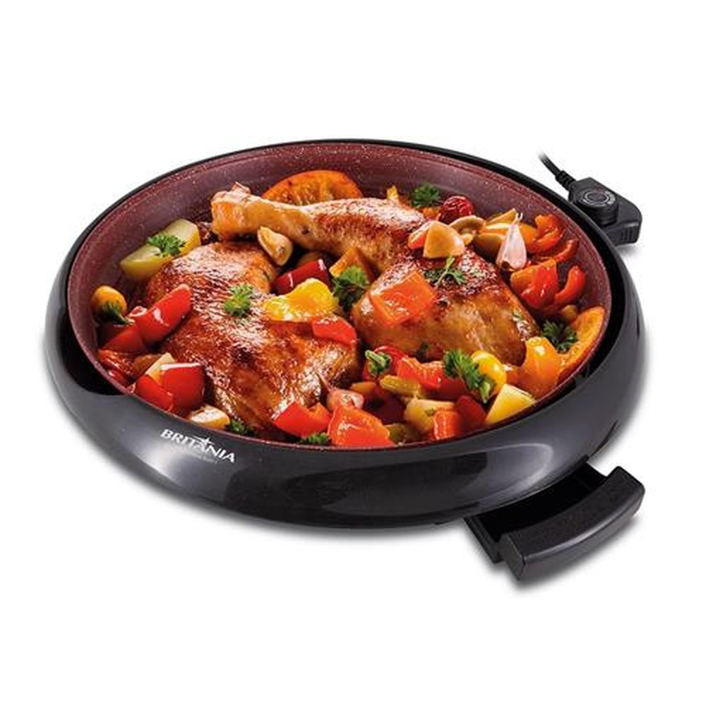 Sanduicheira/Grill Brtiânia Top Grill, Redondo, 1200W, Preto, 220V