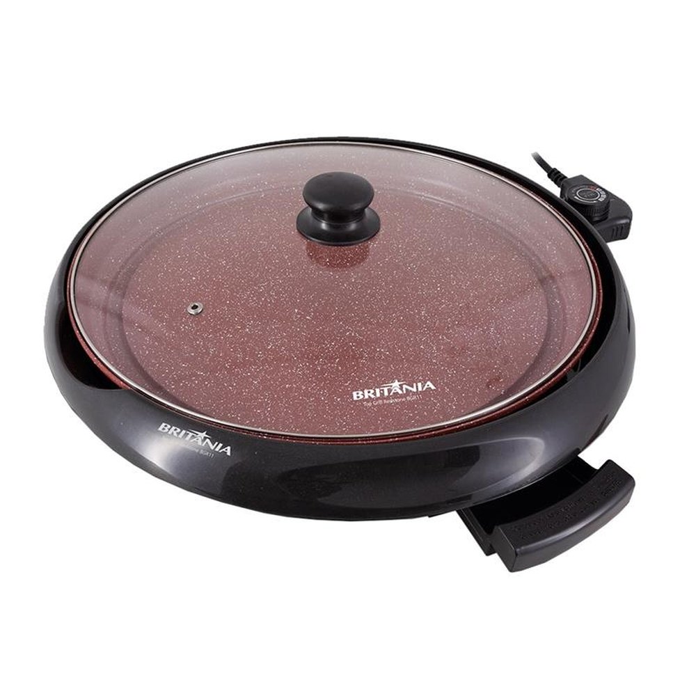 Sanduicheira/Grill Brtiânia Top Grill, Redondo, 1200W, Preto, 220V